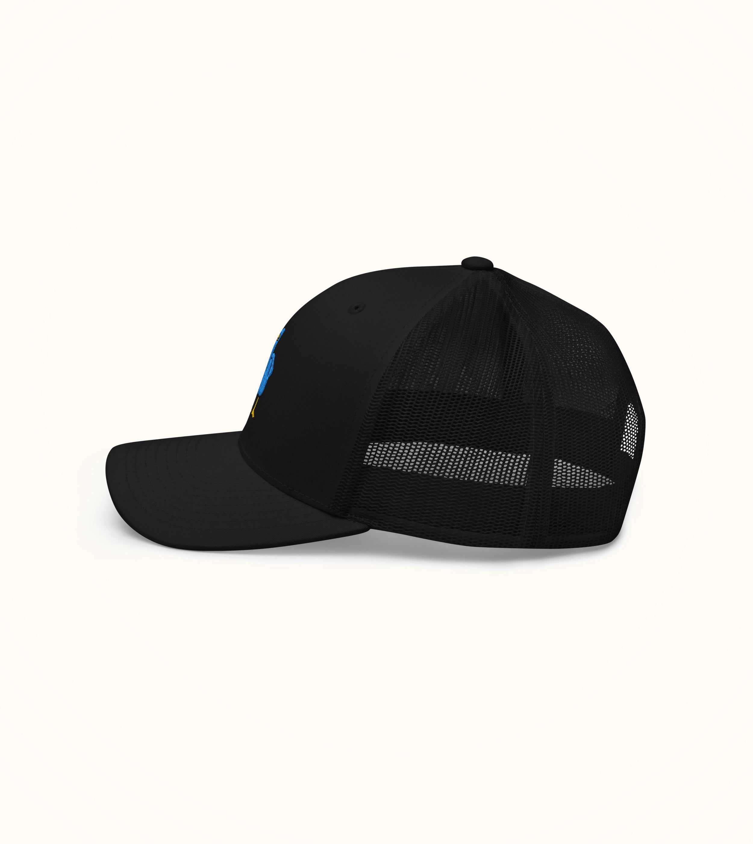 Birdflip® blackout mesh trucker snapback
