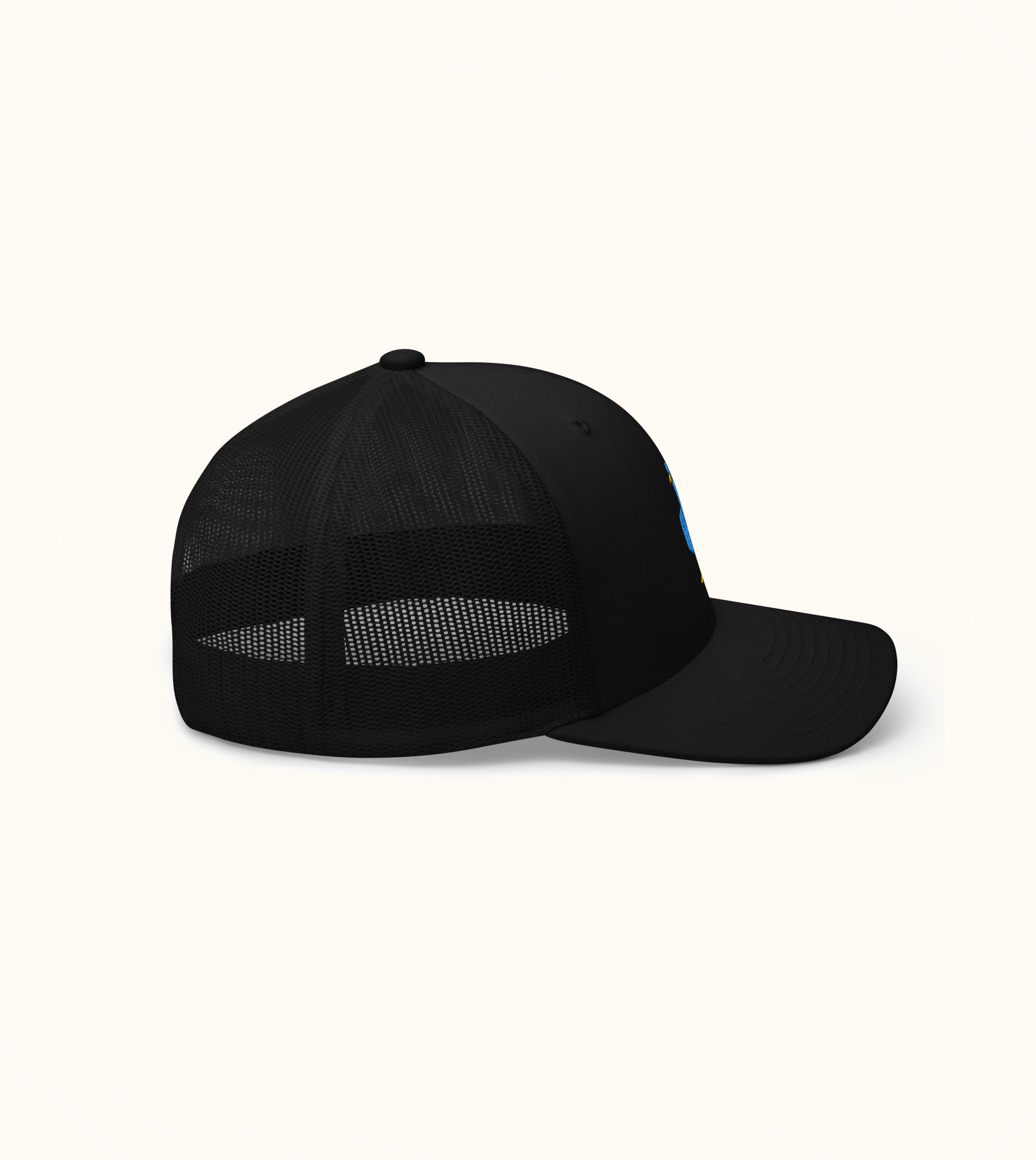 Birdflip® blackout mesh trucker snapback