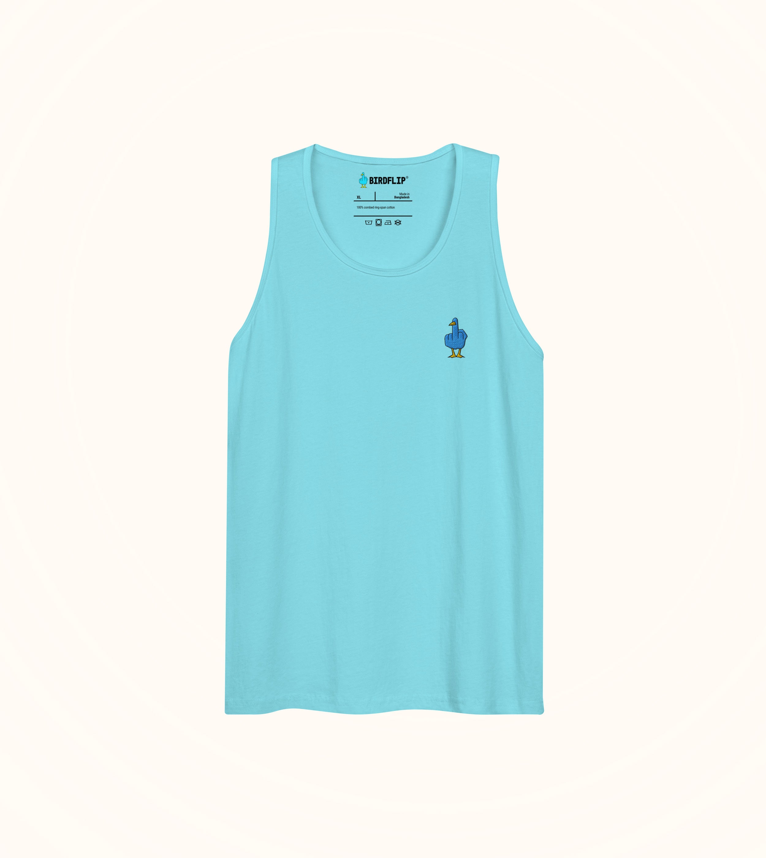 Birdflip® aqua embroidered tank