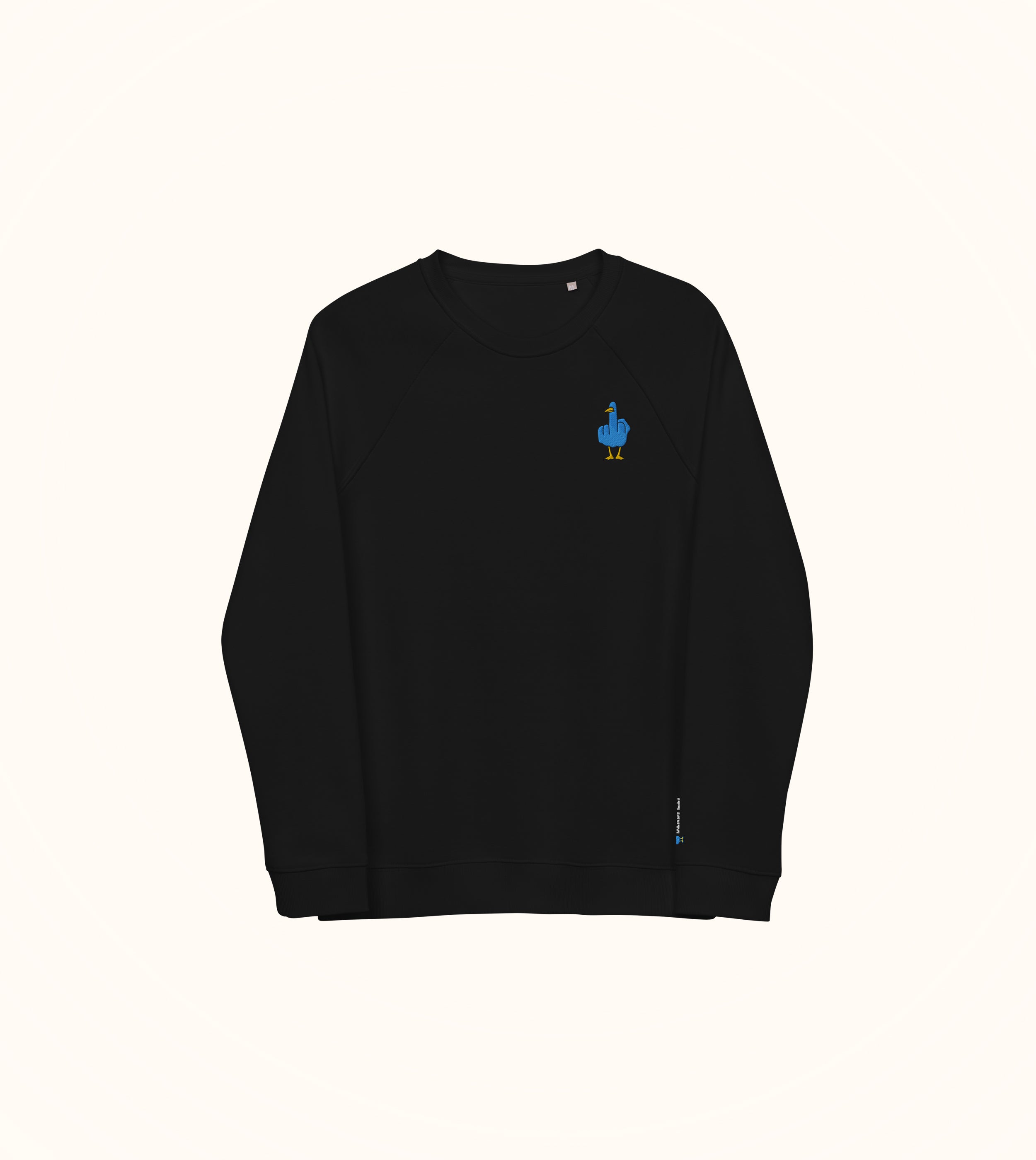 Birdflip® dark organic raglan sweatshirt