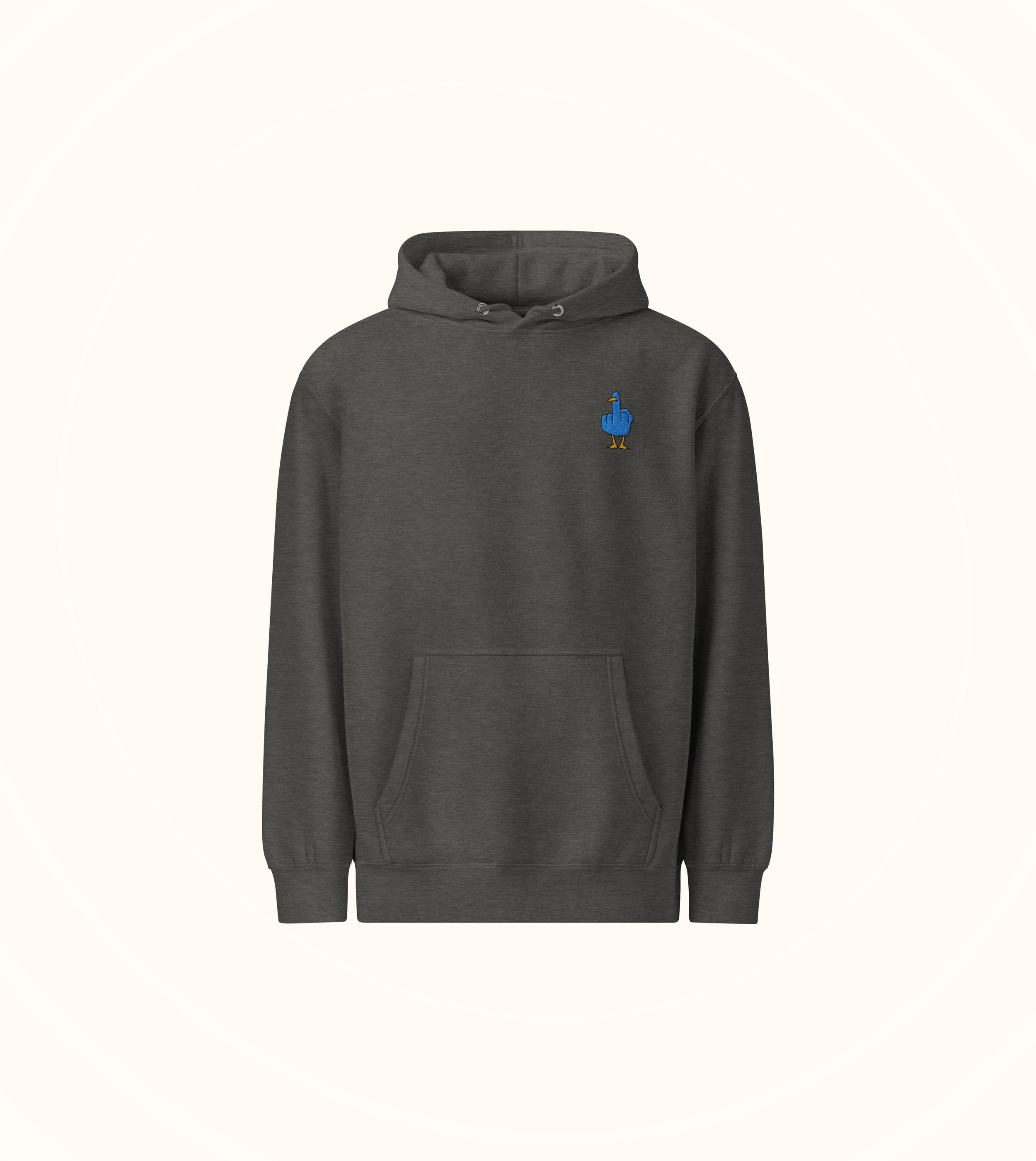 Birdflip® embroidered icon dark hoodie