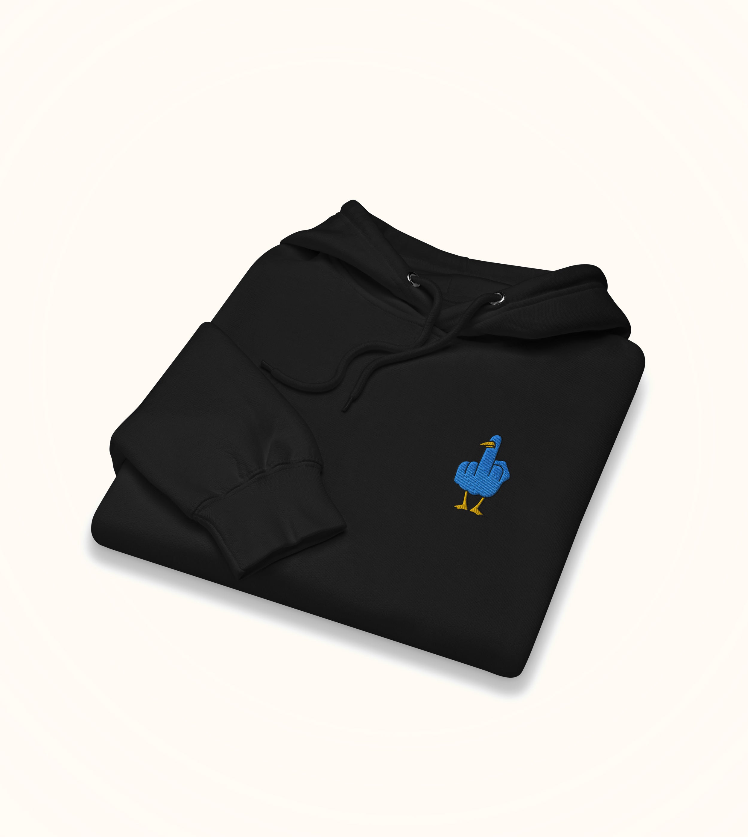 Birdflip embroidered icon hoodie