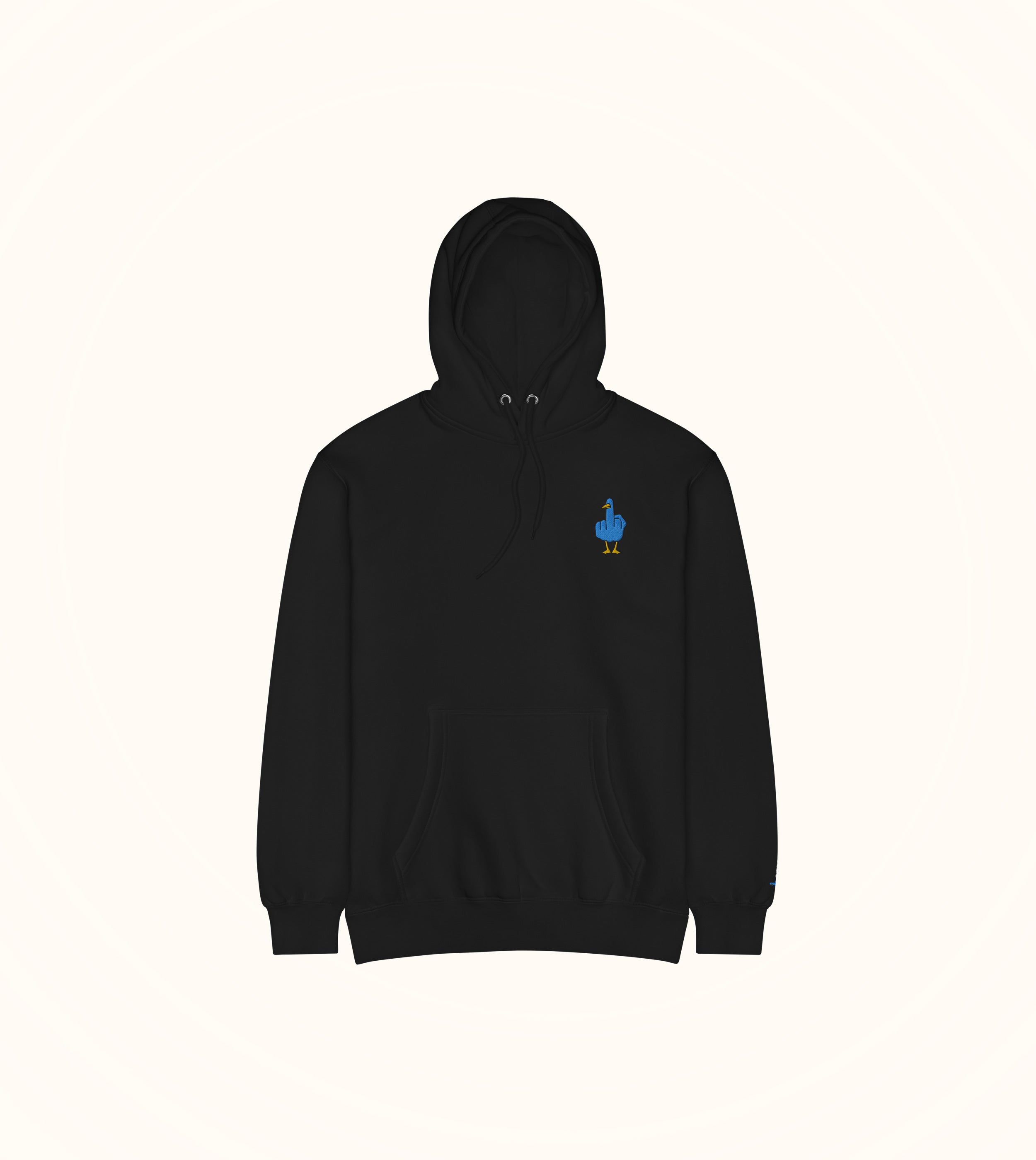Birdflip embroidered icon hoodie
