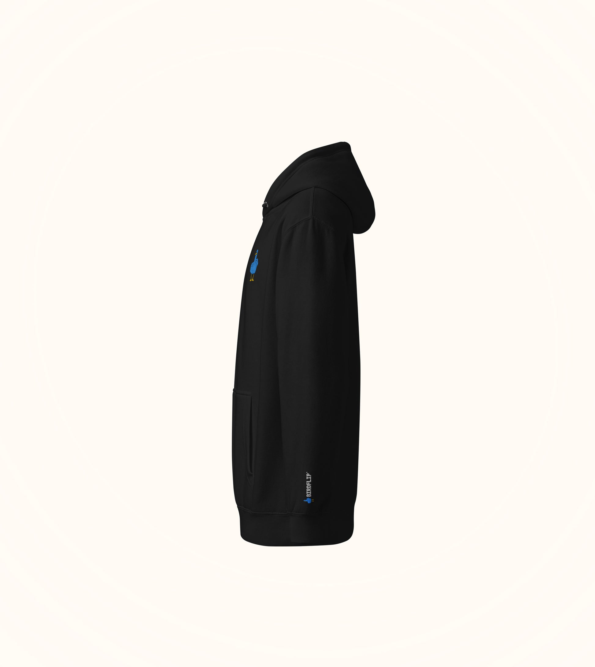 Birdflip embroidered icon hoodie