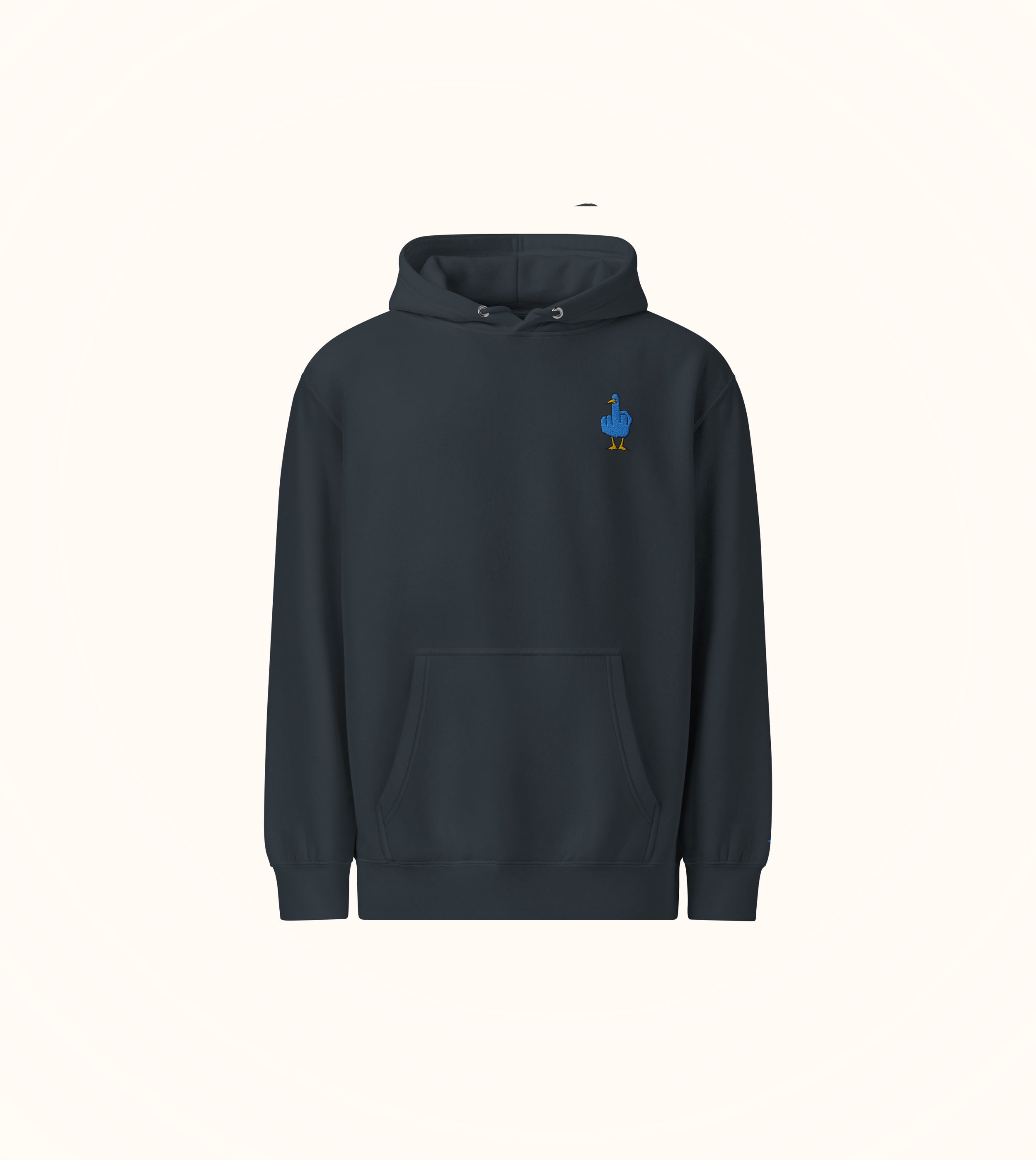 Birdflip® embroidered icon dark hoodie