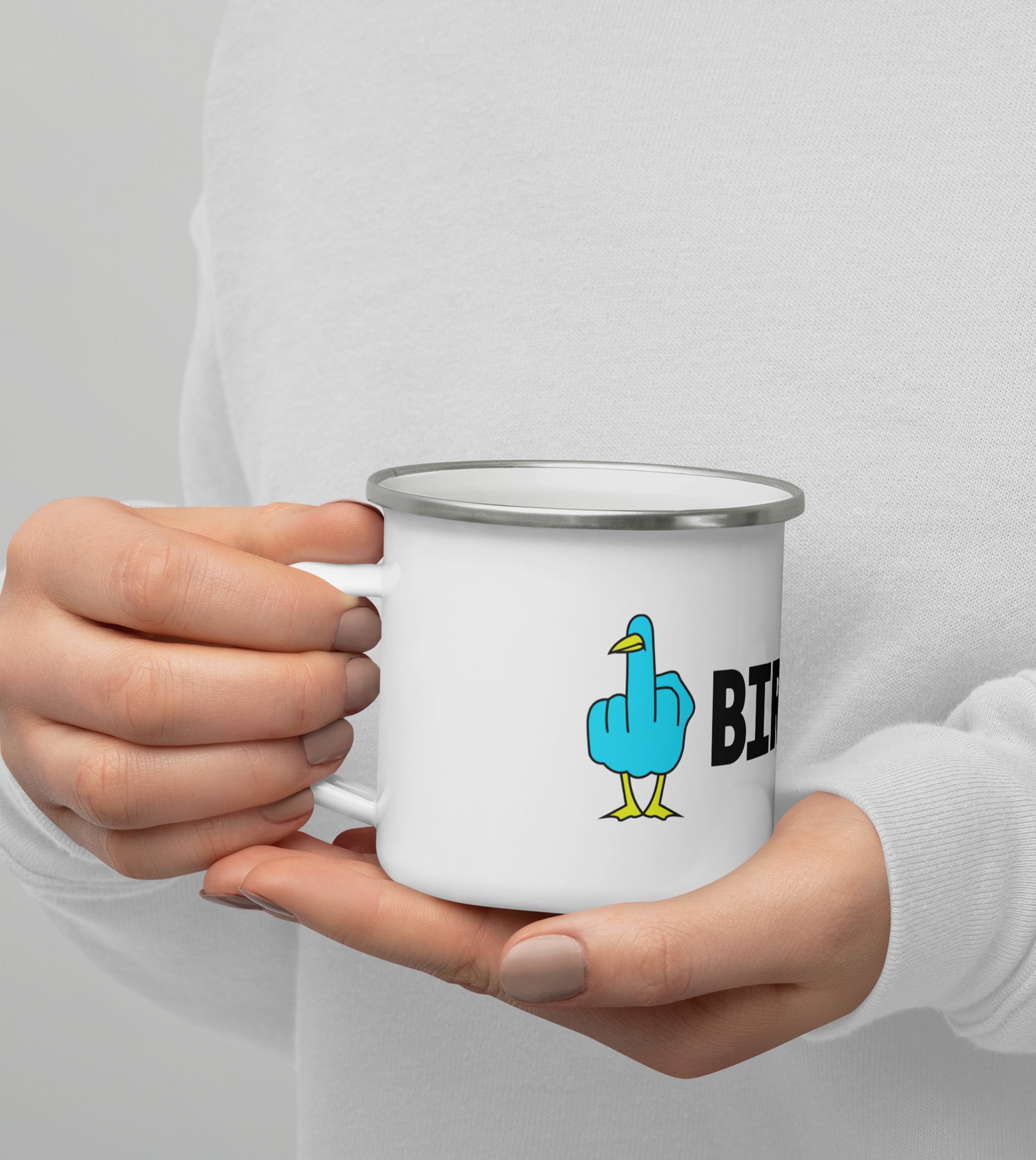 Birdflip® Enamel Mug