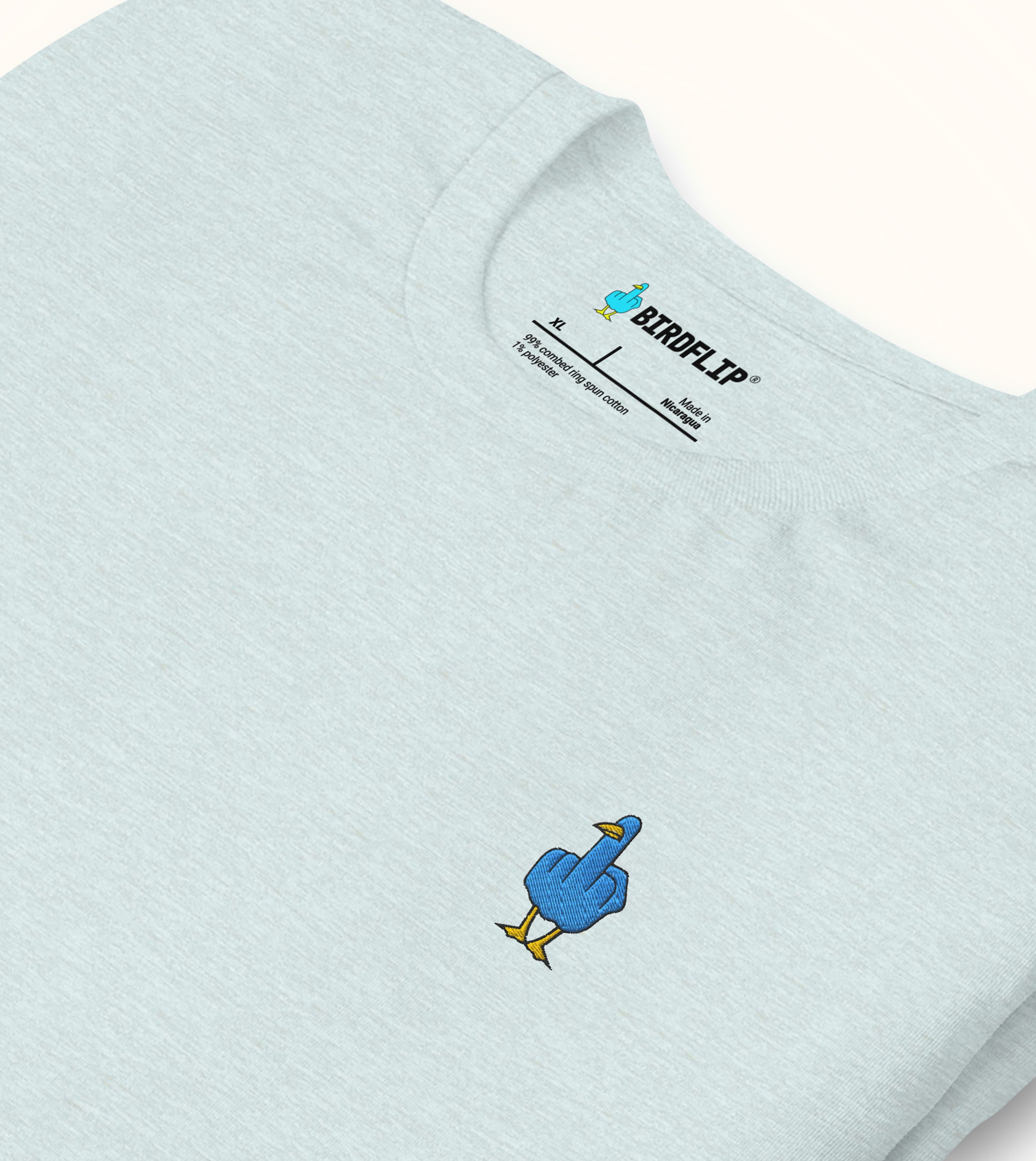 Birdflip® ice blue heather tee