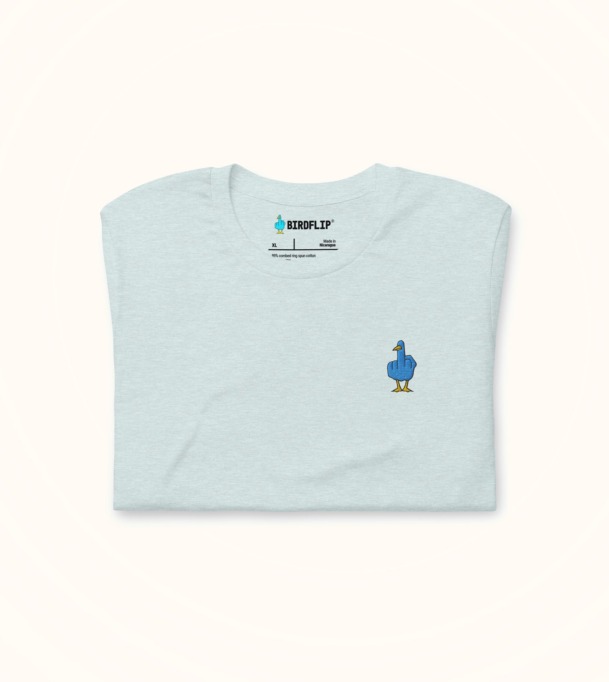 Birdflip® ice blue heather tee