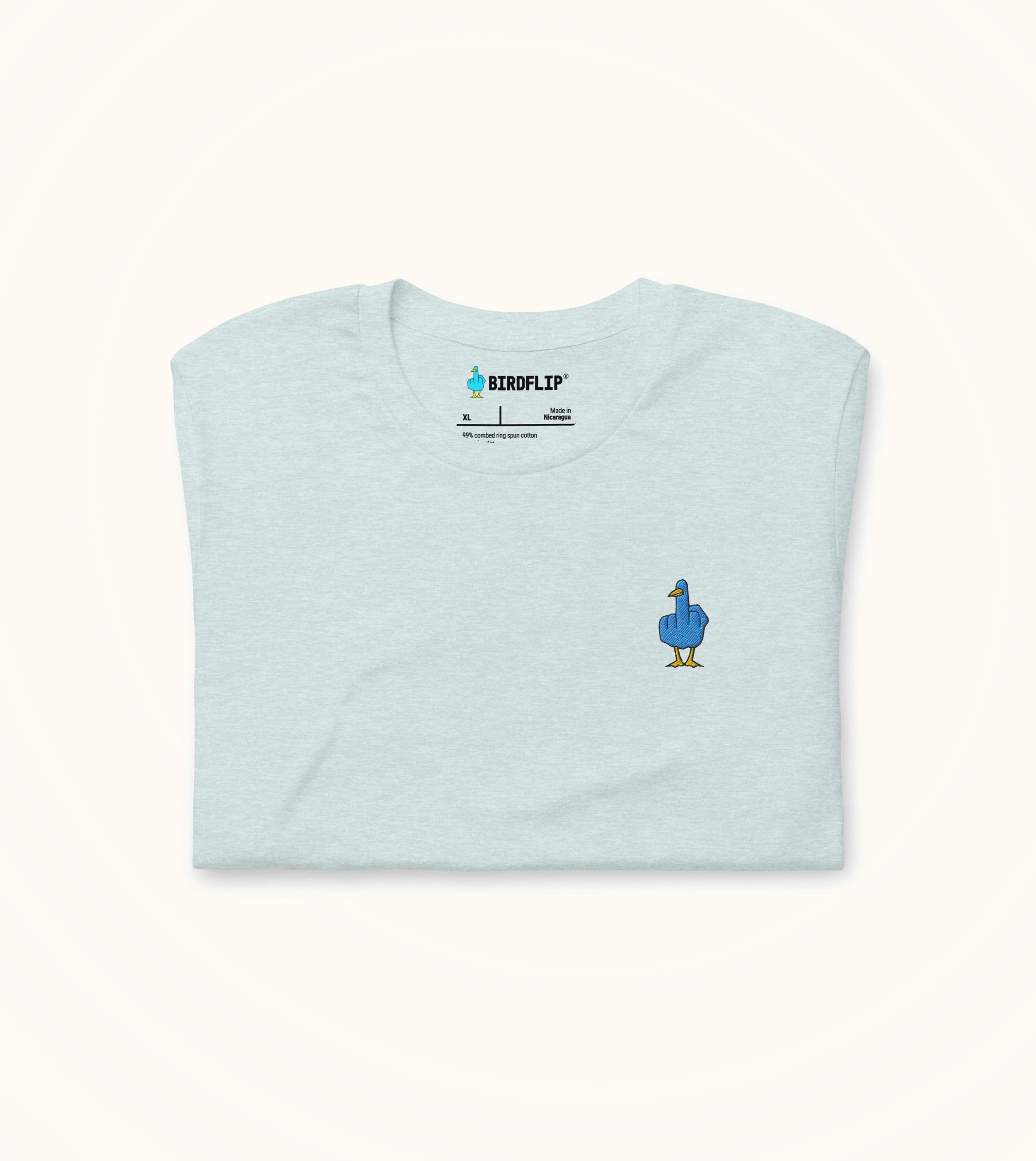 Birdflip® ice blue heather tee