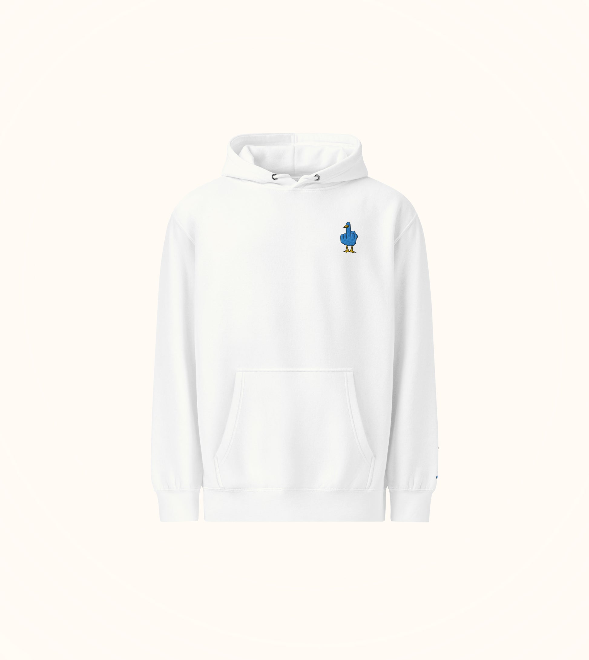 Birdflip® embroidered icon light hoodie