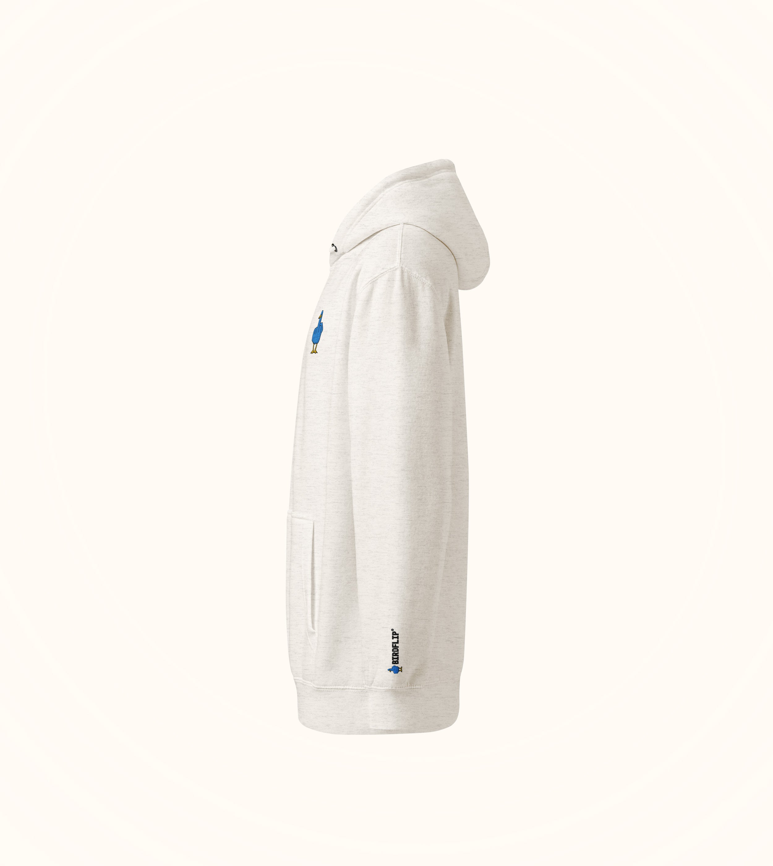 Birdflip® embroidered icon light hoodie
