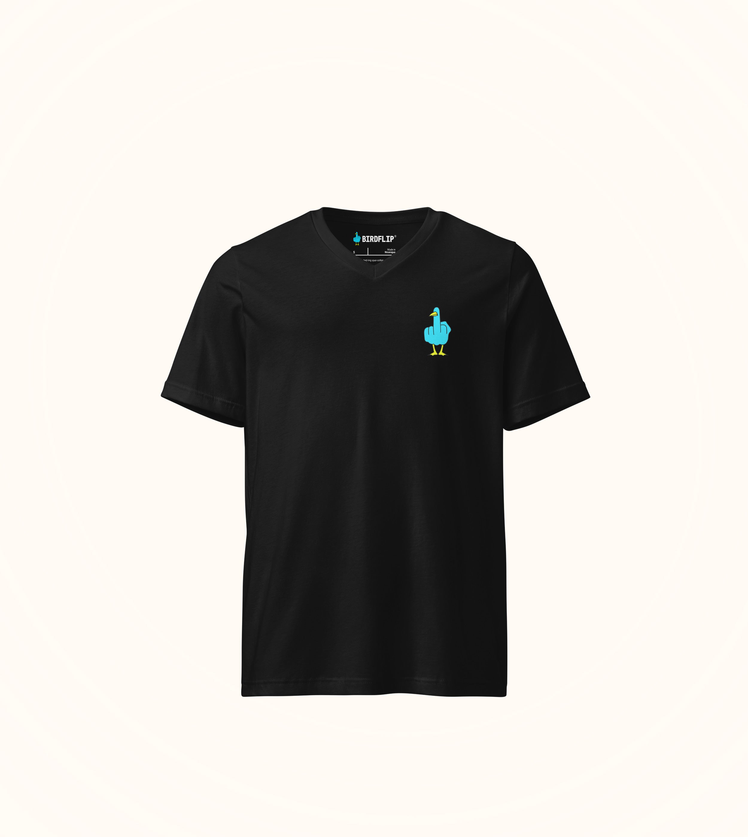 Birdflip v-neck tee