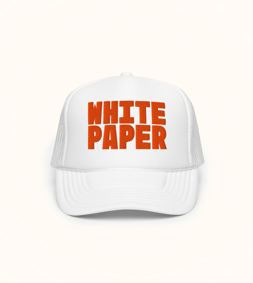 Birdflip® White Paper trucker hat